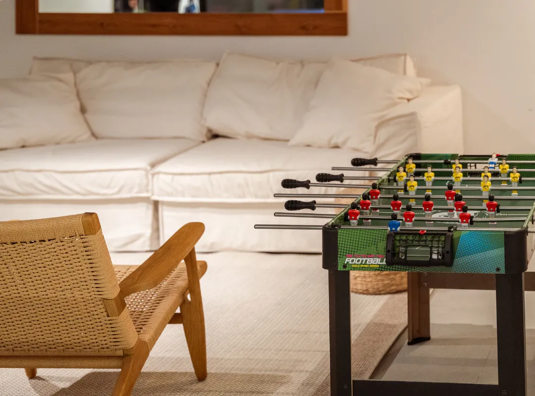 Metegol en sala de juegos